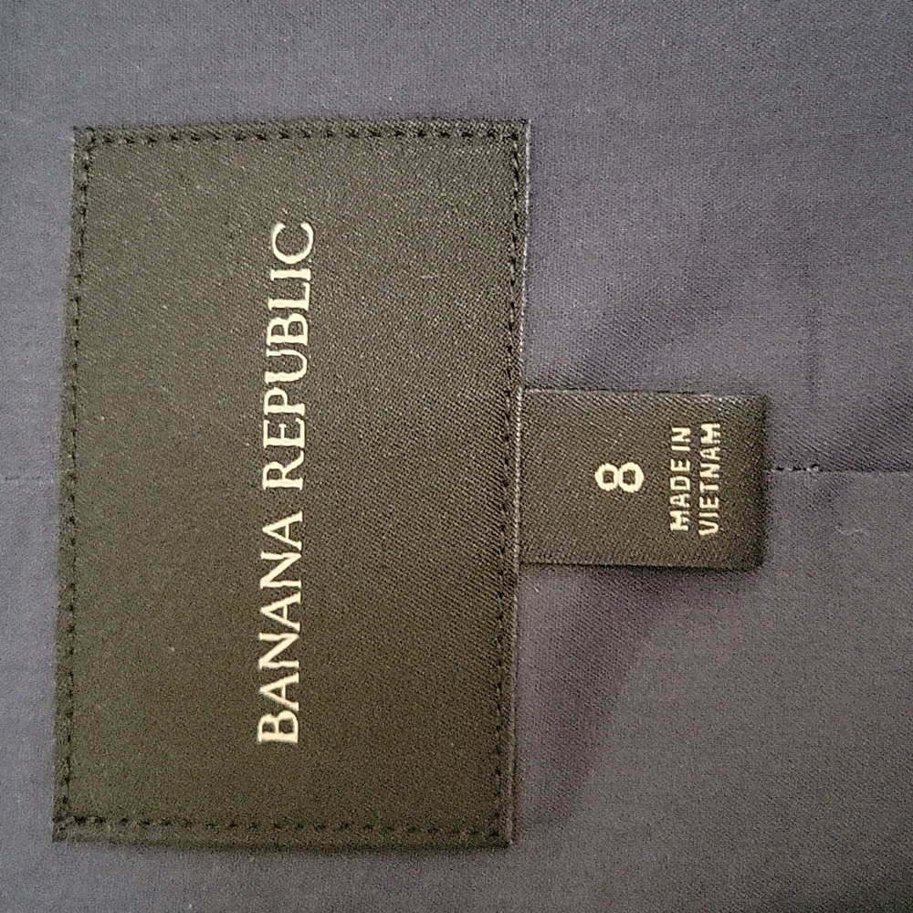 Banana Republic Linen Navy Blazer with Belt (Matching Pants Available) - Picture 2 of 6